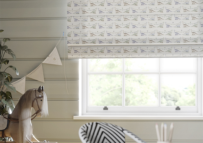 Jurassic Joust, Bunting Knightly - Twist&Fit Roman Blind - Image 5
